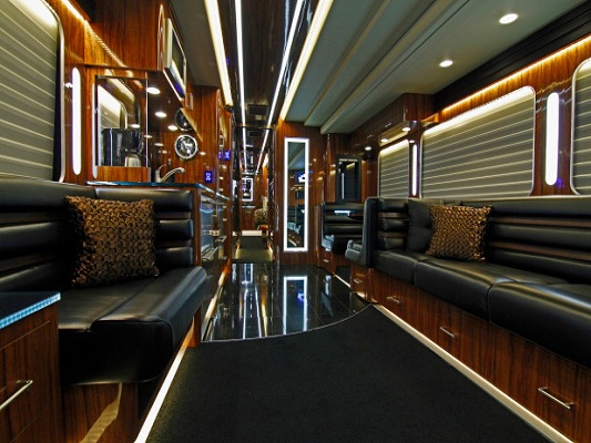 inside a rock star tour bus
