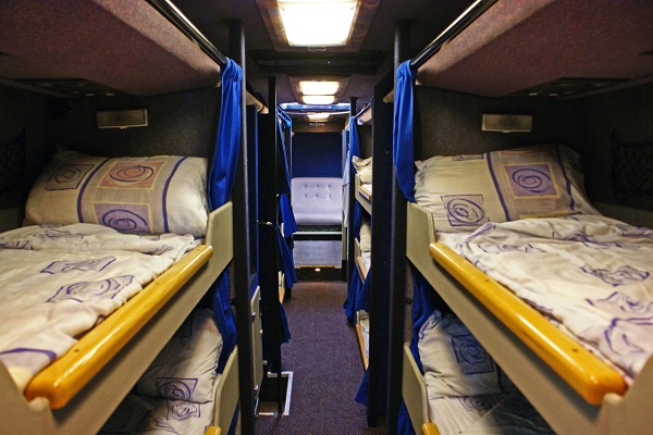 charter bus with beds